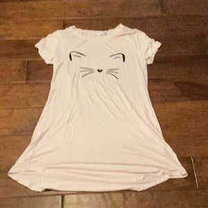 Girls Pink Cat Nightgown